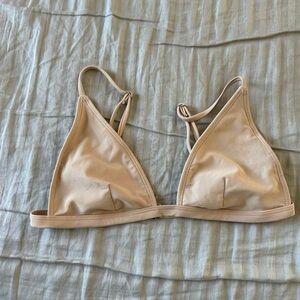 Tan Triangle Bikini Top